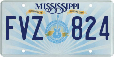MS license plate FVZ824