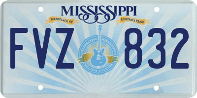 MS license plate FVZ832