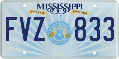 MS license plate FVZ833
