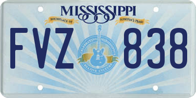 MS license plate FVZ838