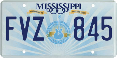 MS license plate FVZ845