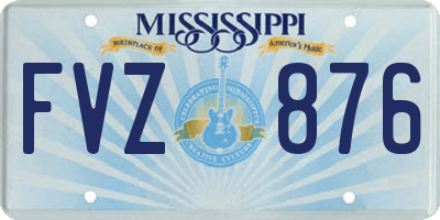 MS license plate FVZ876