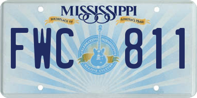 MS license plate FWC811