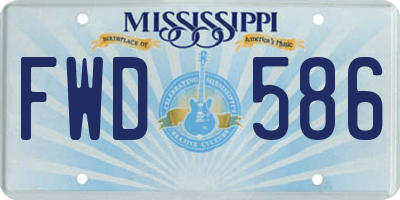 MS license plate FWD586