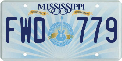 MS license plate FWD779