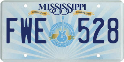 MS license plate FWE528