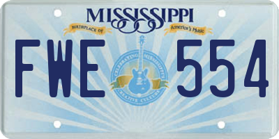 MS license plate FWE554