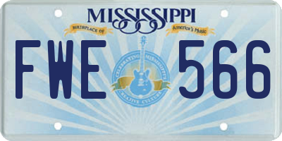 MS license plate FWE566