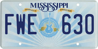 MS license plate FWE630