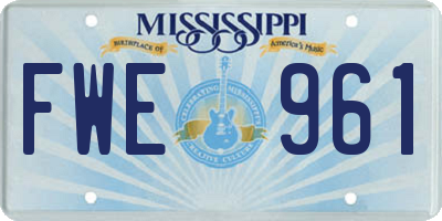 MS license plate FWE961