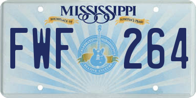MS license plate FWF264