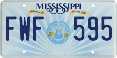 MS license plate FWF595
