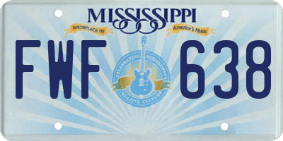 MS license plate FWF638