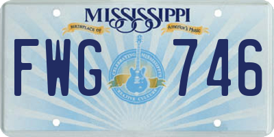 MS license plate FWG746
