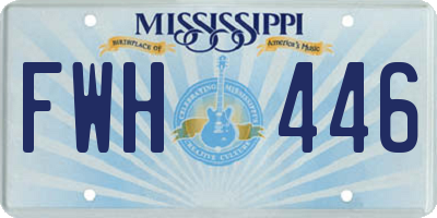 MS license plate FWH446