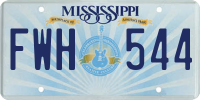 MS license plate FWH544