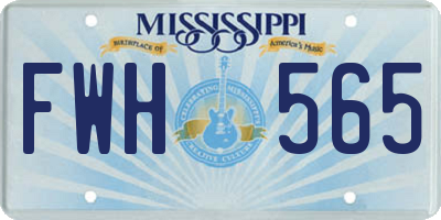 MS license plate FWH565