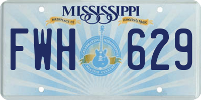 MS license plate FWH629