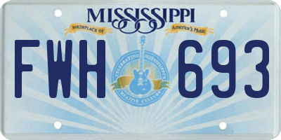 MS license plate FWH693