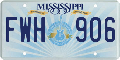 MS license plate FWH906
