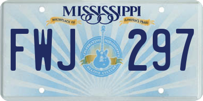 MS license plate FWJ297