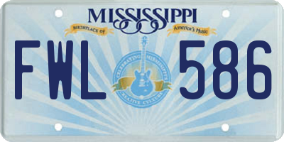 MS license plate FWL586