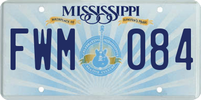 MS license plate FWM084