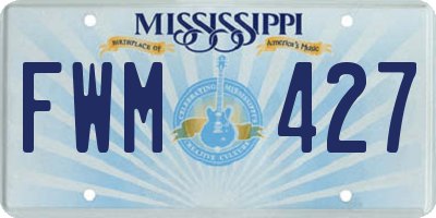 MS license plate FWM427