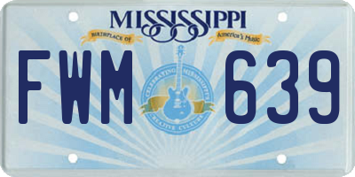MS license plate FWM639