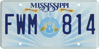 MS license plate FWM814