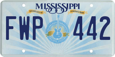 MS license plate FWP442