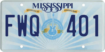 MS license plate FWQ401