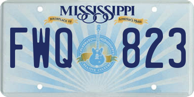 MS license plate FWQ823