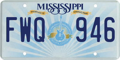 MS license plate FWQ946