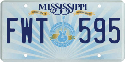 MS license plate FWT595