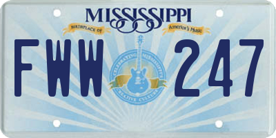 MS license plate FWW247