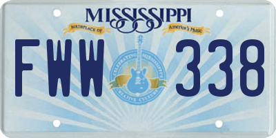 MS license plate FWW338