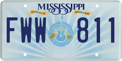 MS license plate FWW811