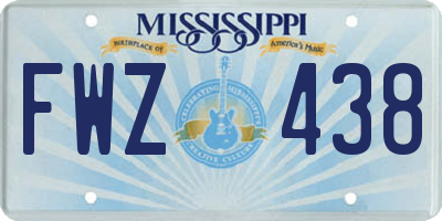 MS license plate FWZ438
