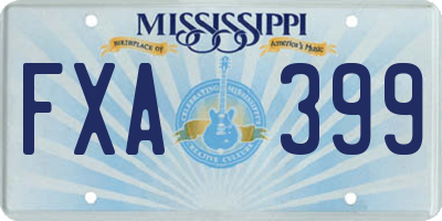 MS license plate FXA399