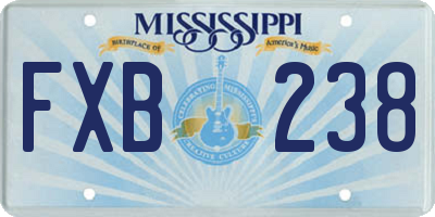MS license plate FXB238
