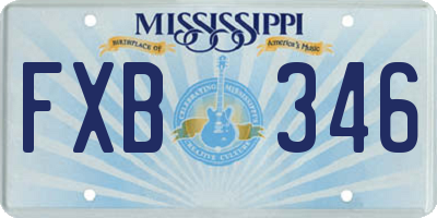 MS license plate FXB346