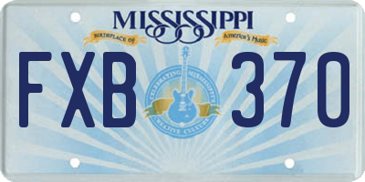MS license plate FXB370