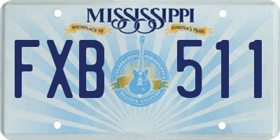 MS license plate FXB511