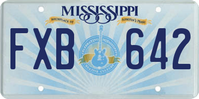 MS license plate FXB642
