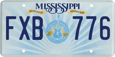 MS license plate FXB776