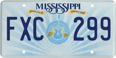 MS license plate FXC299