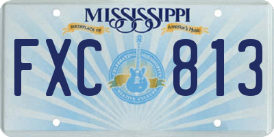MS license plate FXC813