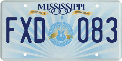 MS license plate FXD083