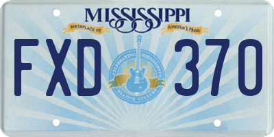 MS license plate FXD370